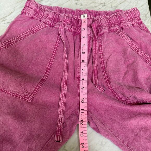 Anthropologie Rhys linen blend utility jogger pants pink size M - Picture 6 of 7